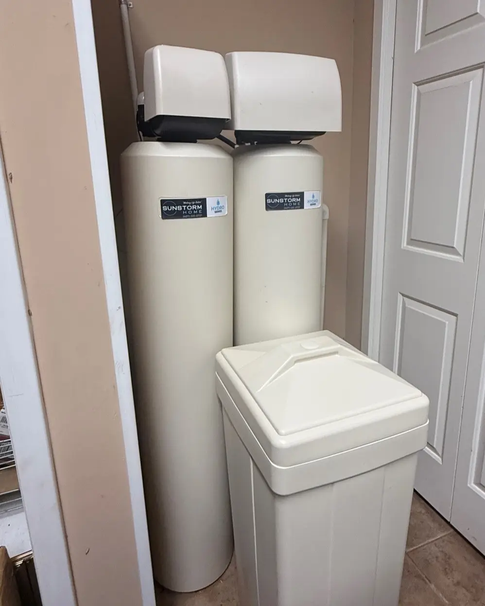 Two-tank whole-home water treatment system representing HydroDuo configuration
